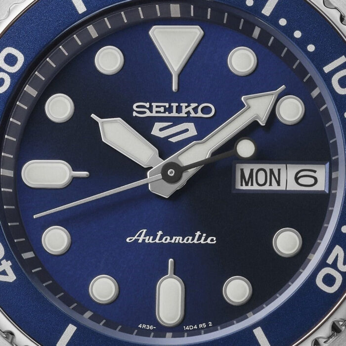 Seiko 5 Sports SKX Street Denim Blue Dial Silver Steel Strap Watch for Men - SRPL77K1 - Image 3